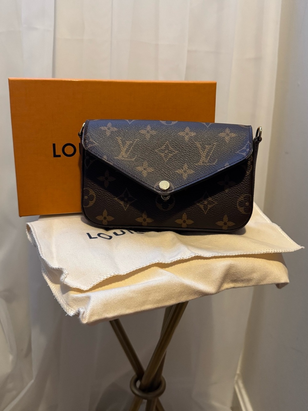 Louis Vuitton Brown Monogram Envelope Crossbody Bag